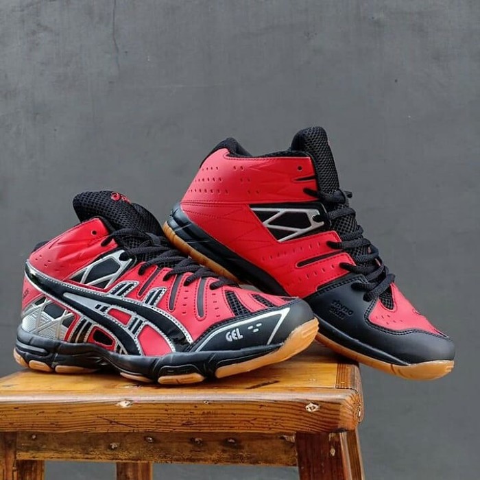 Jual Sepatu Asics Gel Forza Red Mid Volleyball Premium Quality terbaik