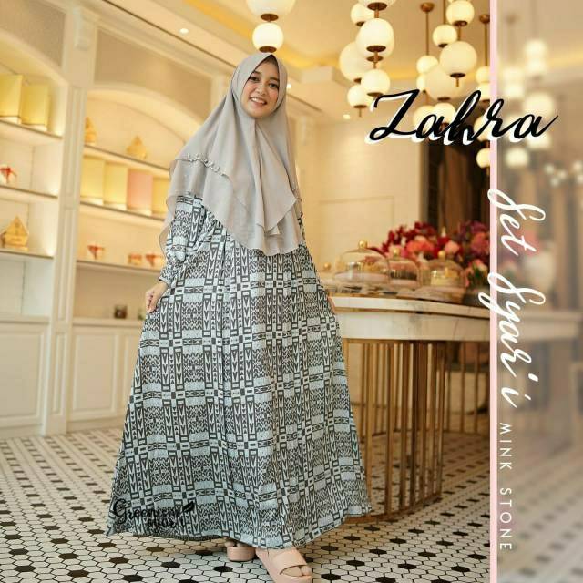 DISKON RAMADHAN SALE Gamis Lebaran 2021 Zahra Dress ori by Greenism