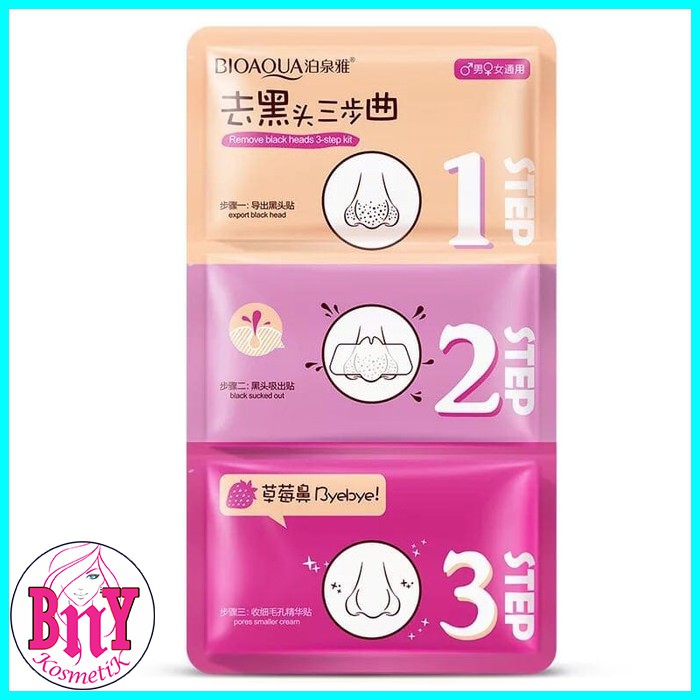 BIOAQUA REMOVE BACKHEAD MAKER HIDUNG MASKER KOMEDO  3 STEP