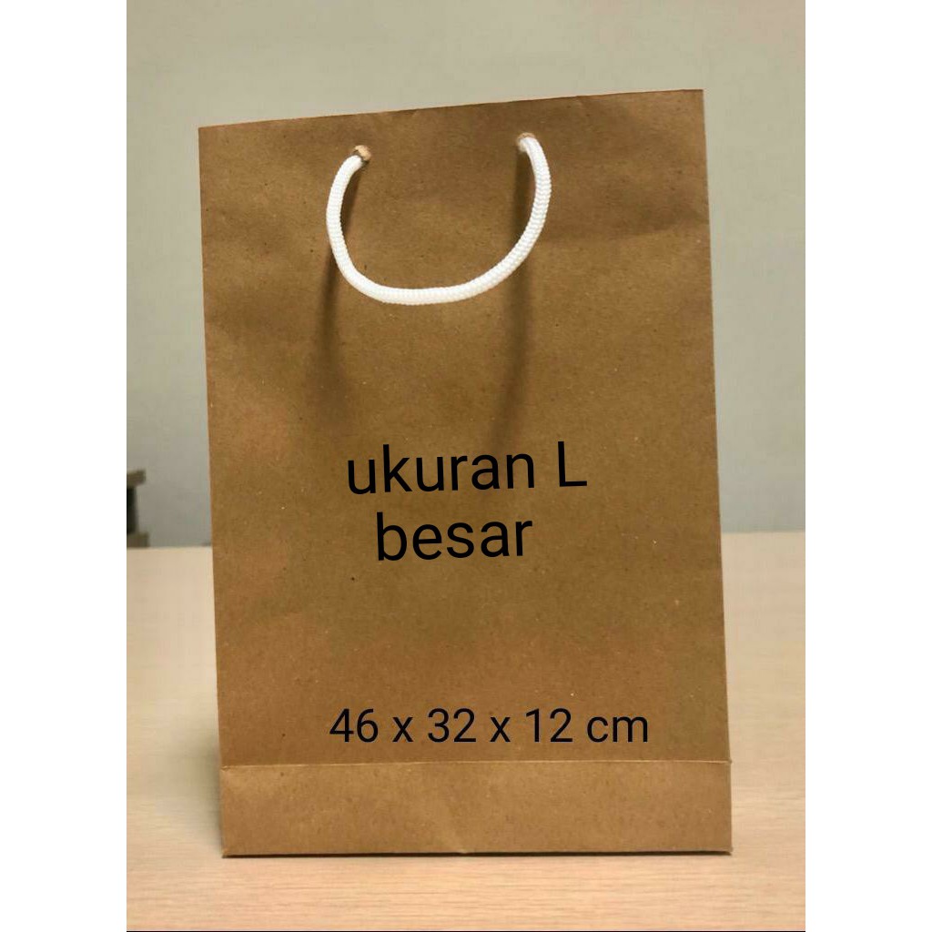 

Paper Bag I Tas Kertas I kraft coklat ukuran besar I paperbag polos