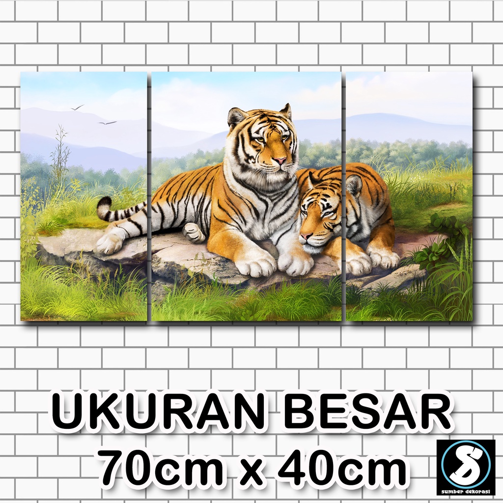 Hiasan dindin Harimau besar 1set