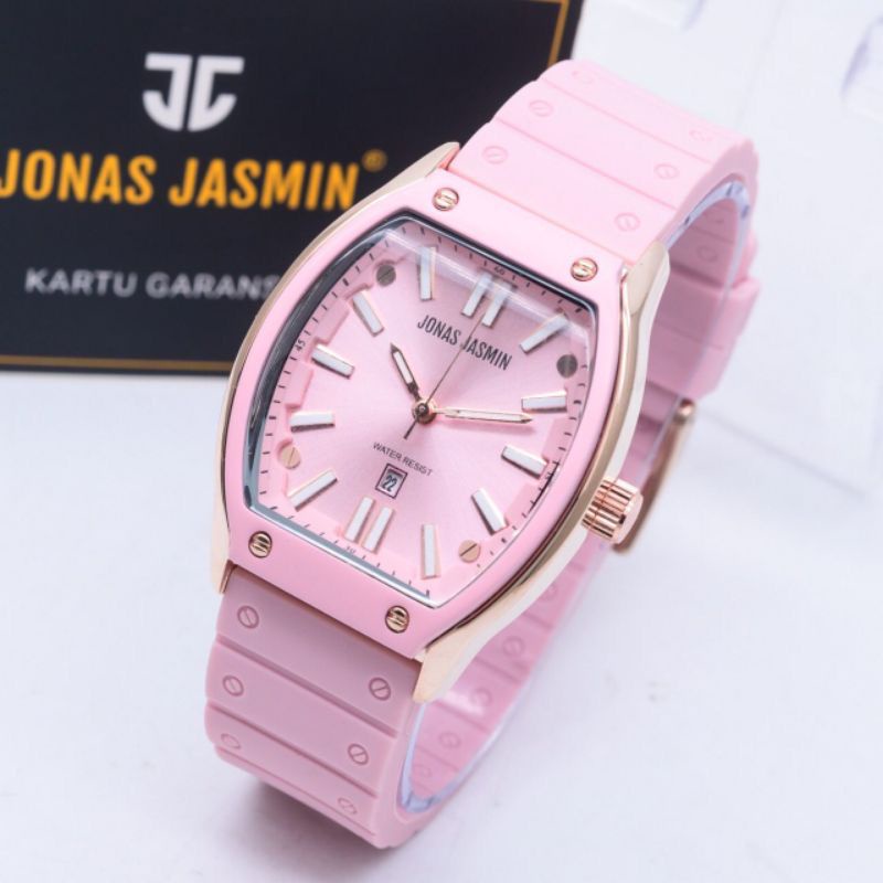 JAM TANGAN CEWEK FASHION JONAS JASMIN ORIGINAL JJ-2207/JAM TANGAN ANALOG RUBBER STRAP/