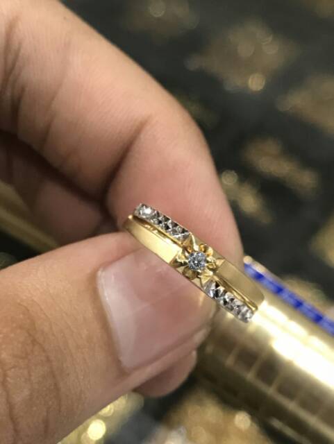 700 Cincin asli kadar 70% 22 surabaya gold whitegold kuning putih tunangan lamaran permata UBS