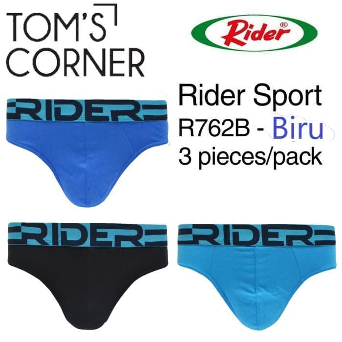 Celana dalam pria Rider 762 | pakaian dalam | rider sport | daleman - Biru, 762 M