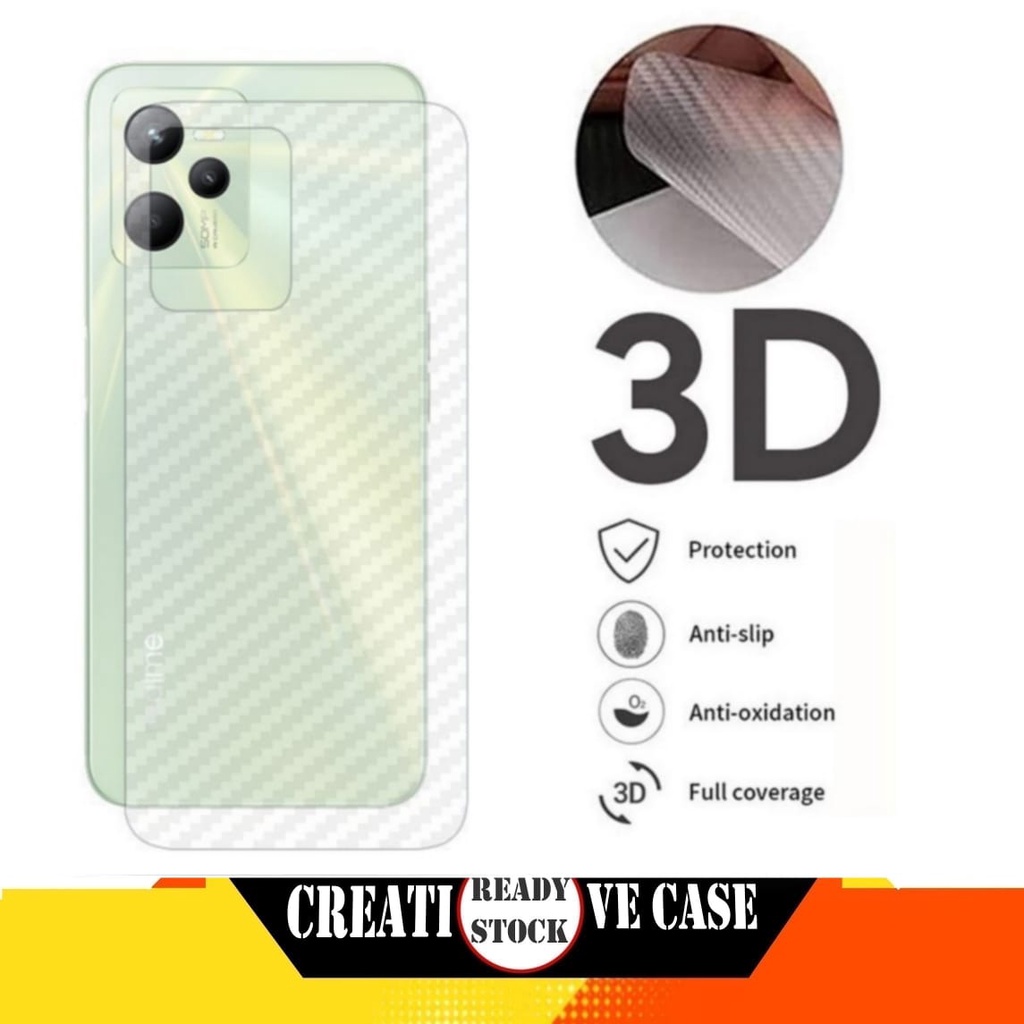 Garskin Carbon REALME C35 Back Screen Sticker Skin