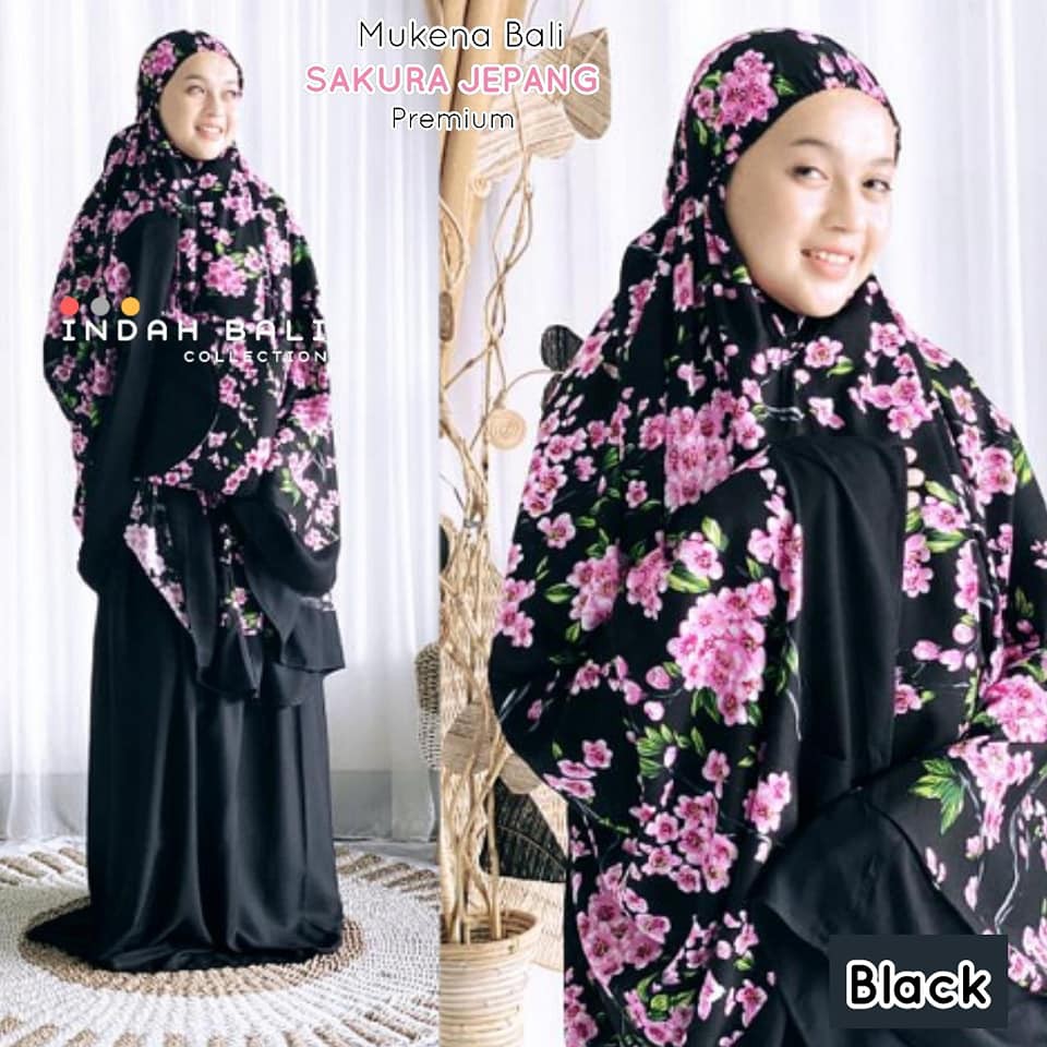 Mukena Bali Motif Sakura super jumbo