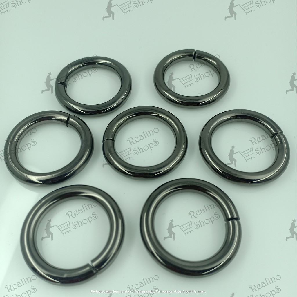 RING BULAT/RING O - 2CM BLACK NEKEL (KUALITAS TEBAL)