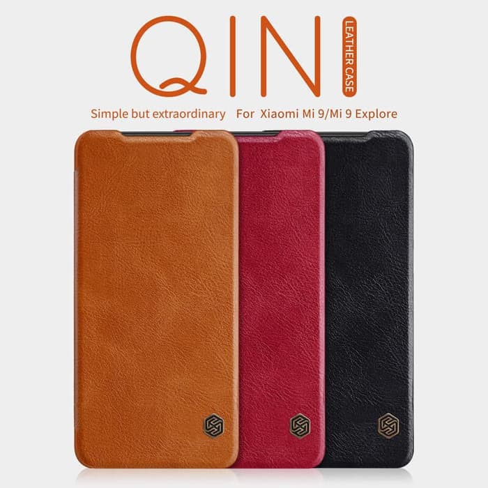 Flip Cover XIAOMI Mi9 Mi 9 Explorer Nillkin Qin Leather Flip Hard Case Original