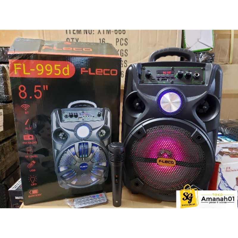 SPEAKER BLUETOOTH KARAOKEAN KIMISO 7801/ KIMISO 834/F-8606LED FLECO 955C/D BONUS MICROFON F-6691-F-955C/D(8.5in)