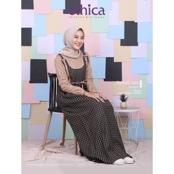 AYUMI 220 TERBARU GAMIS ETHICA CASHEW • COLONY BLUE • ELMWOOD • WILD DOVE • CAMEO PINK