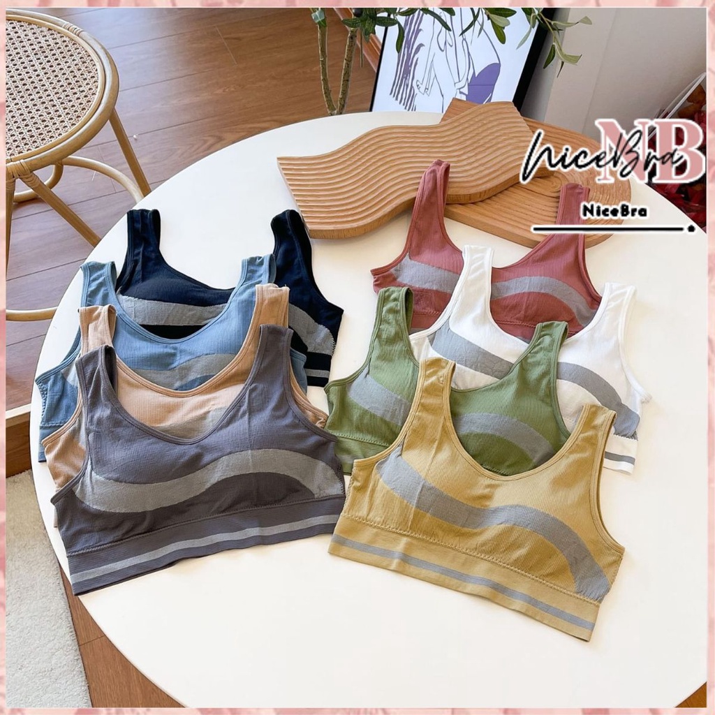 Nicebra Sport Bra Gym Bra Olahraga Push Up  Wanita Tanpa Kawat 1109