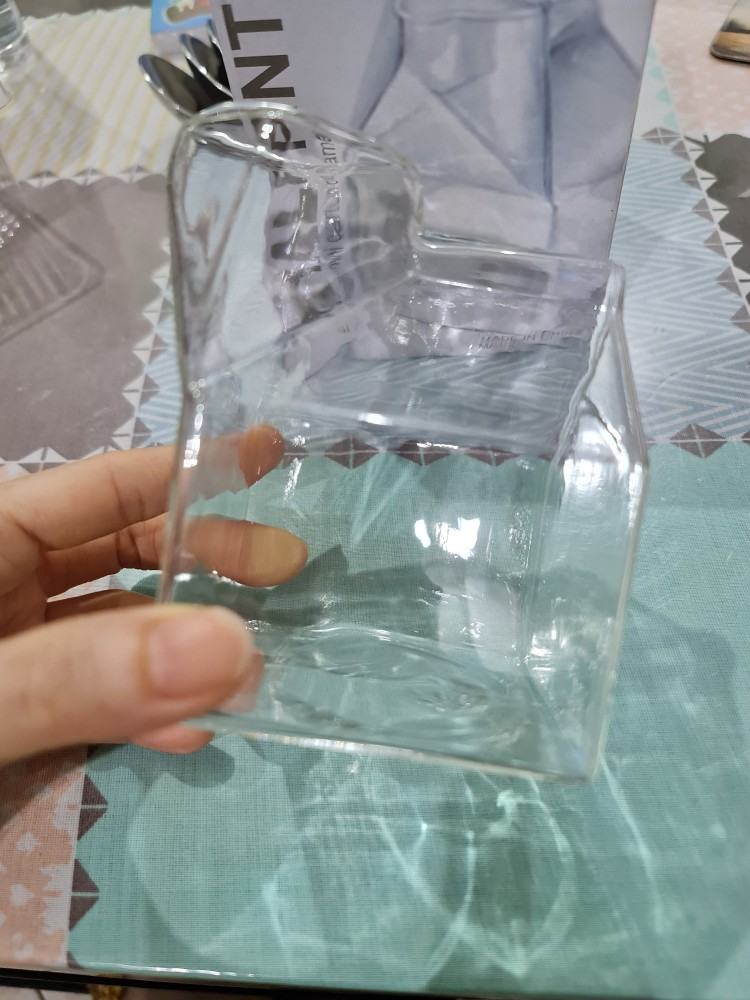 Acebon Gelas Kaca Susu Design Milk Box 300ml - Sg101