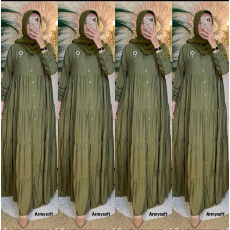 Gamis susun/full kancing/gamis polos/gamis polos full kancing