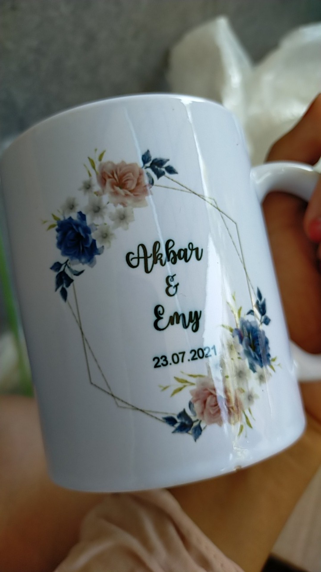 Mug Couple Warna Dalam I Custom Foto, Tulisan, Gambar, Dll