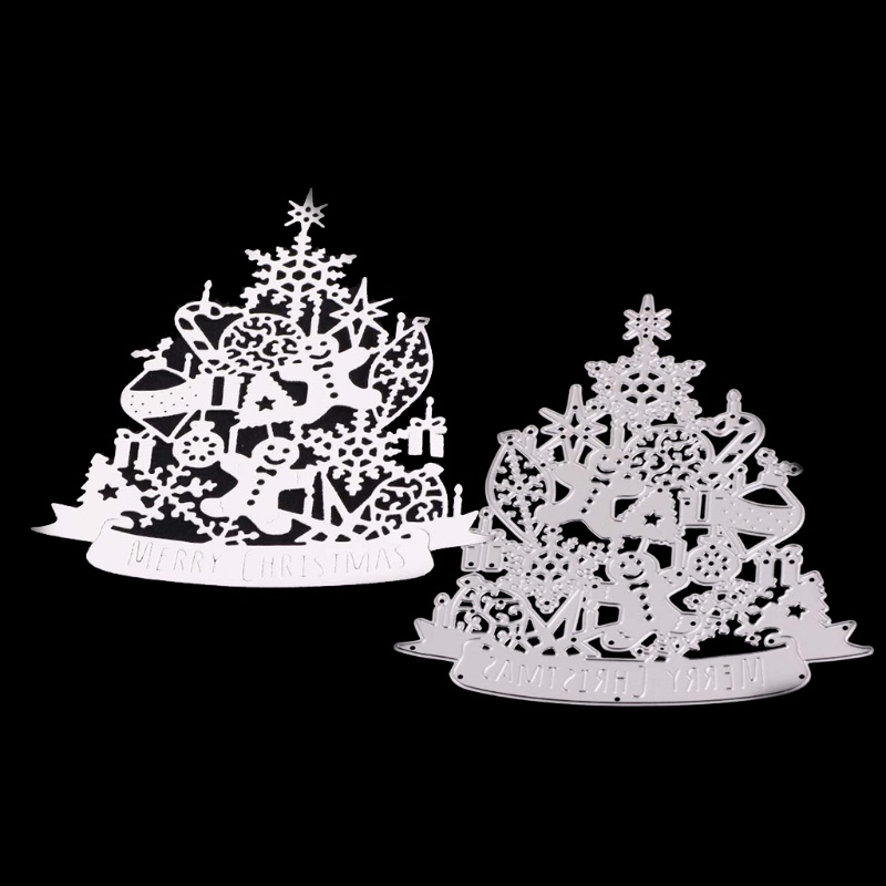 Cetakan Stensil Cutting Dies Motif Merry Christmas Bahan Metal Untuk Scrapbook / Craft Diy / Kartu