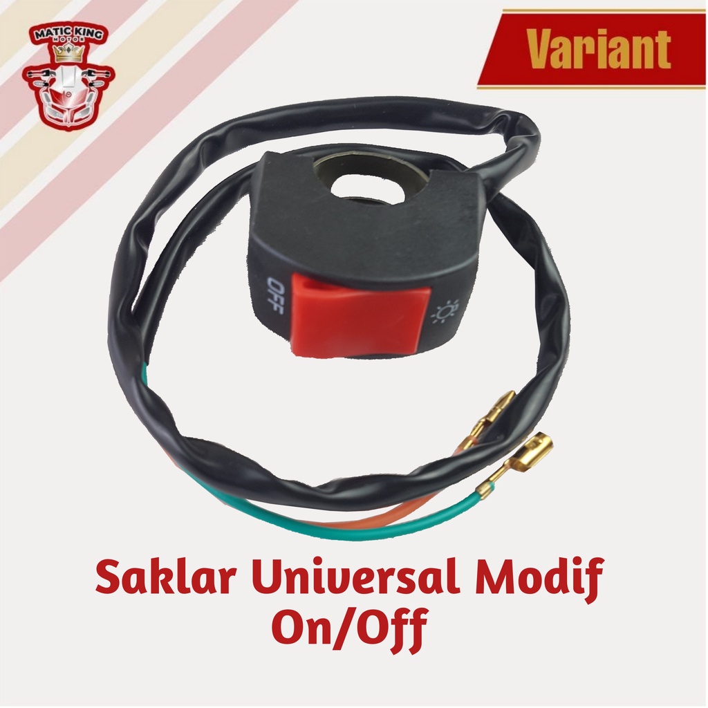 Saklar Modifikasi lampu Kanan kiri on off starter klakson Universal Scarlet