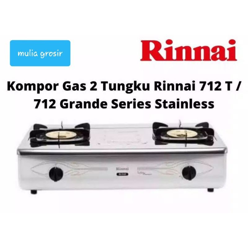 Kompor Rinnai 2 Tungku RI 712T / Kompor Gas Rinnai RI 712T