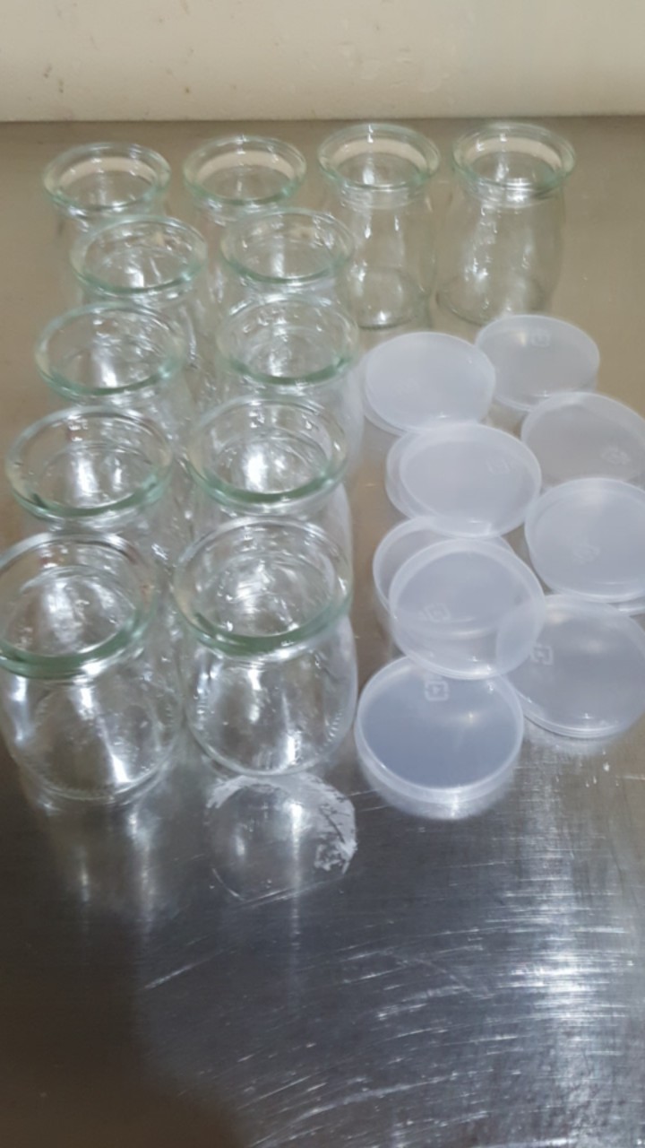 Botol Puding / Botol Kaca 100ml + Tutup