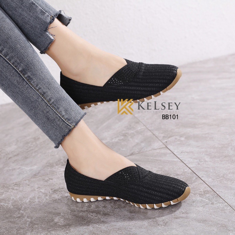 (GRATIS ALAS KAKI) NICOLE SEPATU FLAT SHOES WANITA KELSEY BB101 SANDAL WANITA FLAT SHOES IMPORT SEPATU SLIP ON WANITA