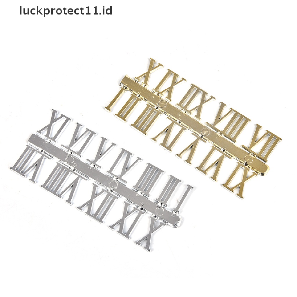 //HG&amp;ID// Stick on clock numbers roman numerals 10mm art craft dial sticking gold 1 set .