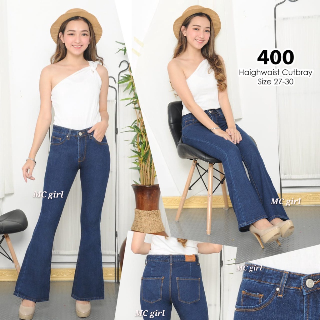 MC girl Celana Jeans Premium Cutbray Highwaist Wanita / High Waist Cutbrai Non-Stretch / Celana Panjang Lepis Pinggang Tinggi Kaki Lebar / Haiwes Denim Kaki Besar / Haiwaist Kaki Gede / Boot Cut