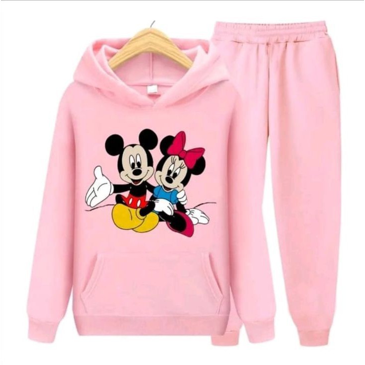 Setelan  Sweater Hoodie Topi Anak MICKEY MOUSE Size S, M, XL