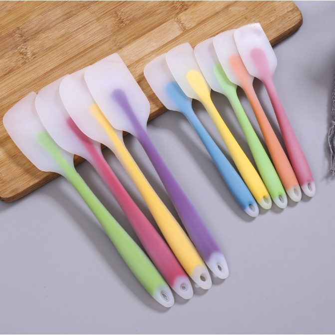 Spatula Silikon Anti Panas 28cm Transparan / Spatula kue mentega / krim pencampur spatula silikon alat dapur kue