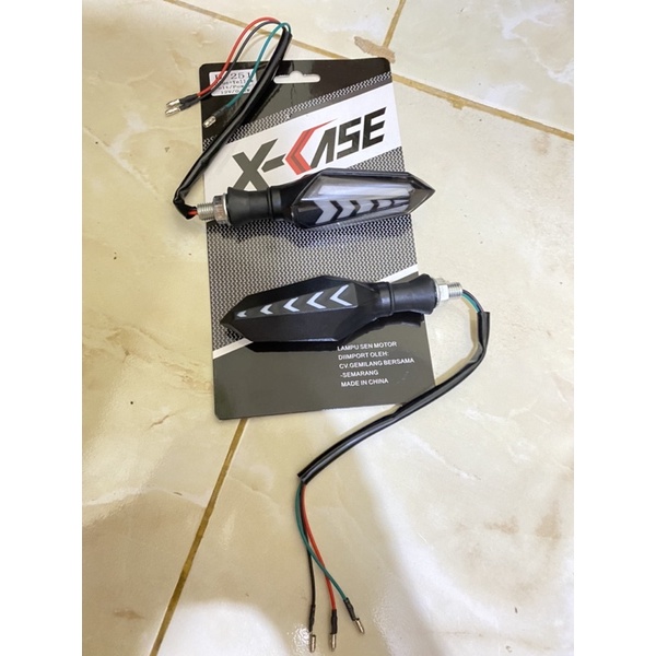 Lampu LED sein running 2 sisi senja sein waterproof semua motor bisa bosku