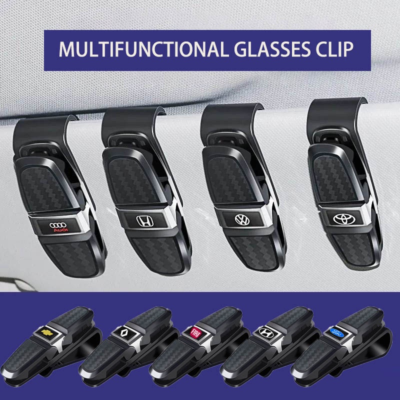 Auto sunglasses visor clip holder Klip holder Tempat Klip Kacamata Hitam sunglasses universal multi Fungsi Kartu Tiket interior Mobil