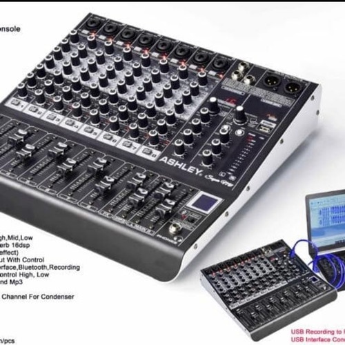 MIXER MUSIC ASHLEY SUPER M8 / MIXER AUDIO ASHLEY 8 CHANNEL (GARANSI)