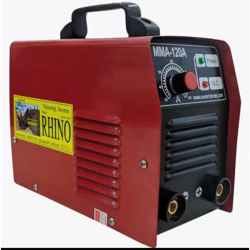 Mesin Las Listrik Rhino 120A / Trafo Las Inverter 900Watt Rhino Merah 120 A / Rhino