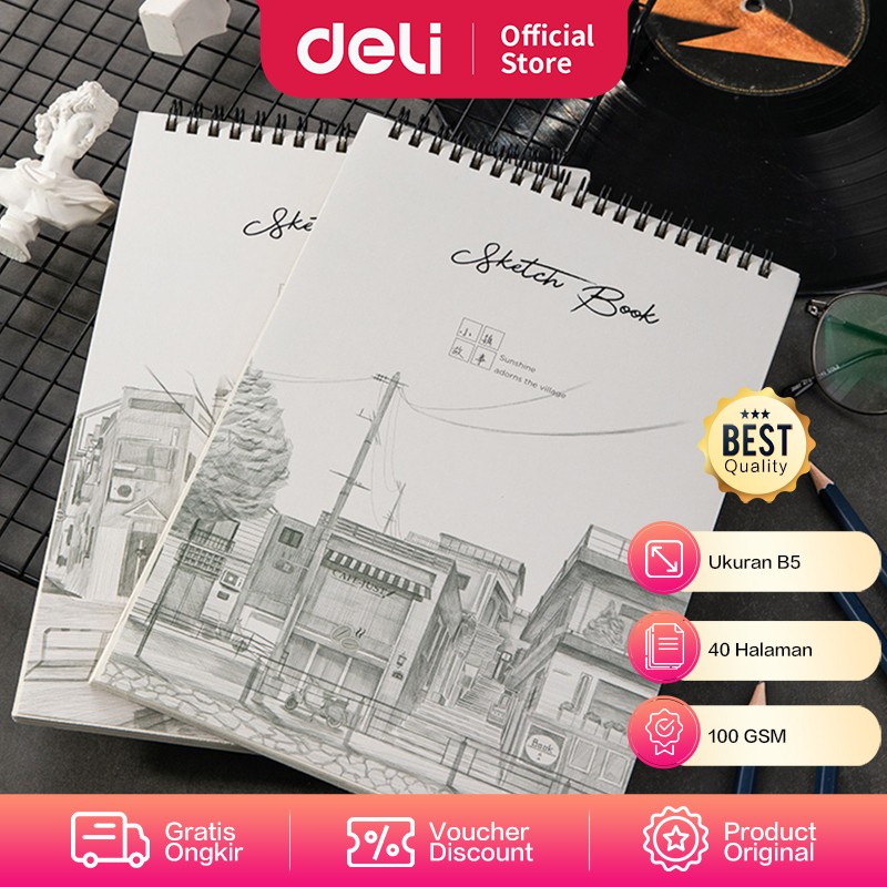 

Deli Buku Sketsa B5 Vertikal 40 hal - 73628 Deli