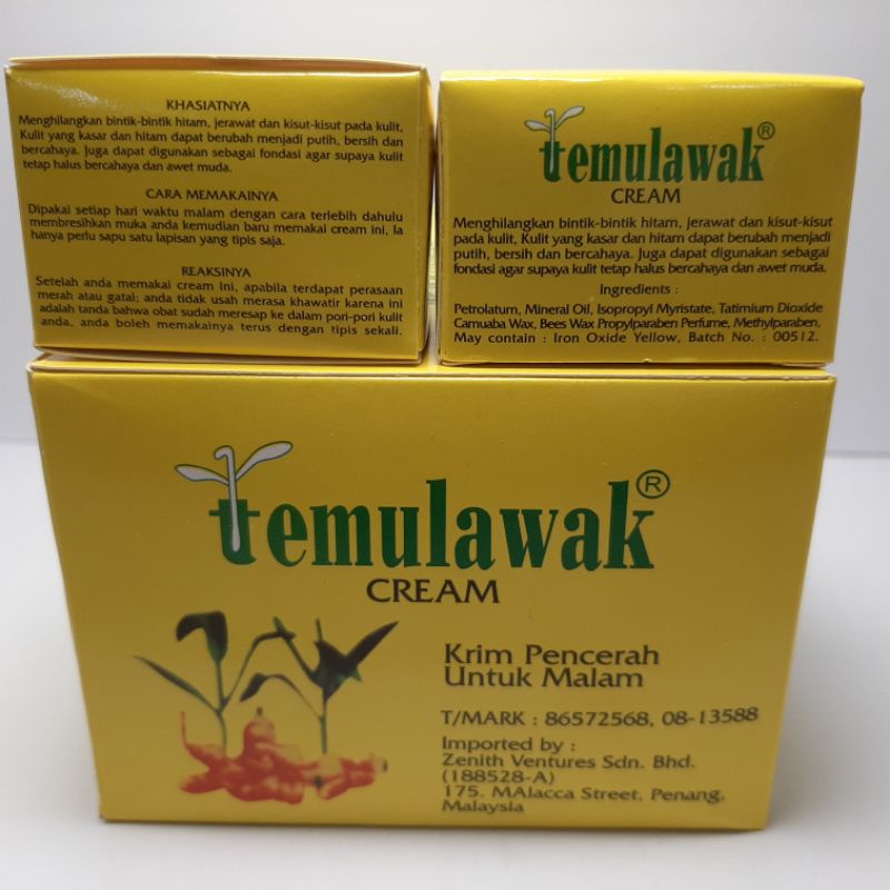 CREAM TEMULAWAK MALAM ORIGINAL [ LUSINAN ]