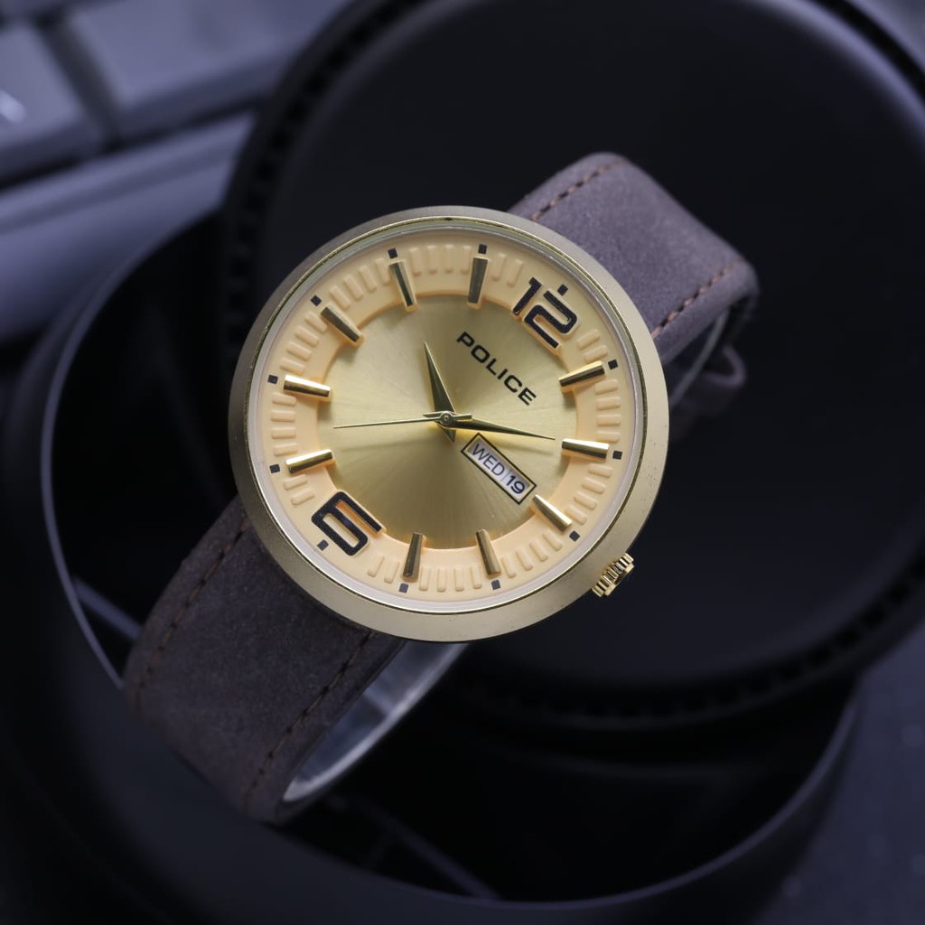 COD JAM TANGAN POLICE KULIT TANGGAL HARI AKTIF MODEL PRIA-WANITA #JAMTANGANKEREN