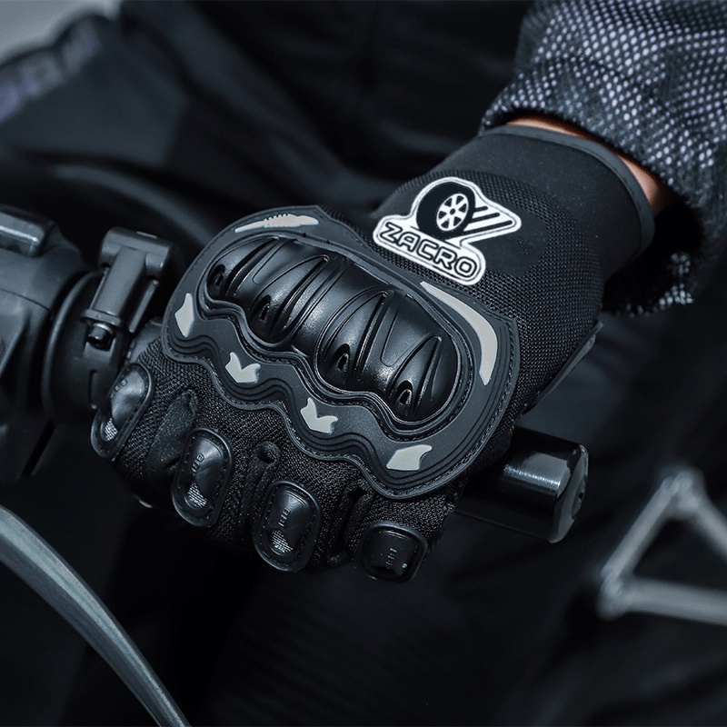 ZACRO Sarung Tangan Motor Pria Touch Screen   Kulit Pro Rider Sporty Batok Biker Gloves