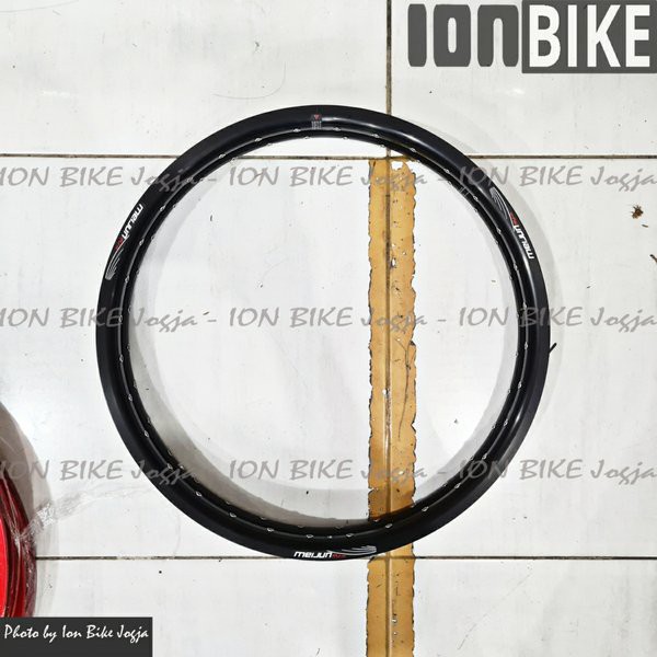 sepasang velg meijun ukuran 20 lubang 32 Hole BLACK - rim rims sepeda lipat 406 32H 32 H murah