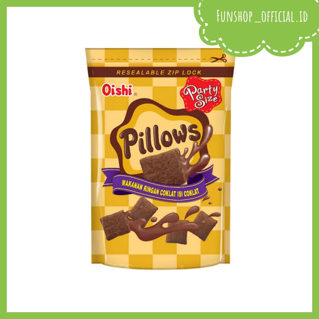 

OISHI PILLOWS COKLAT - DURIAN - KEJU - UBI - COCOPANDAN 130GR