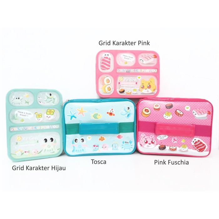 Lunch Bag Karakter/ Tas Makan / Lunch Box Bag Yooyee Bekal Karakter Printing Waterproof