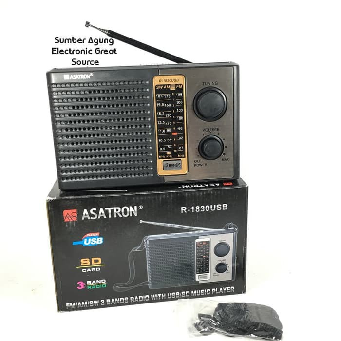 Asatron R1830USB Speaker Radio Pemutar Musik 1830 Suara Bekualitas