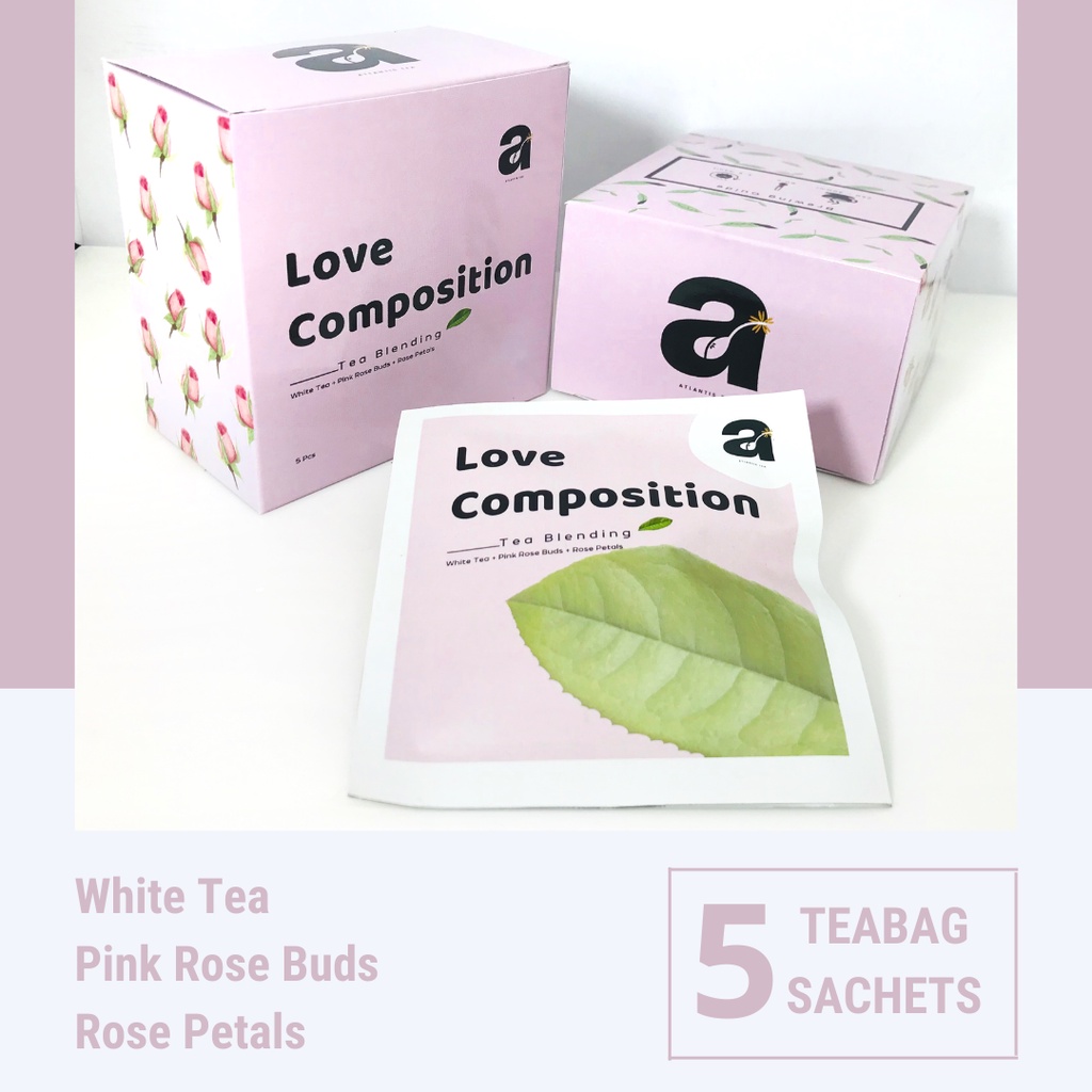 

Atlantis Tea - Love Composition / White Tea Pink Rose Buds Rose Petals