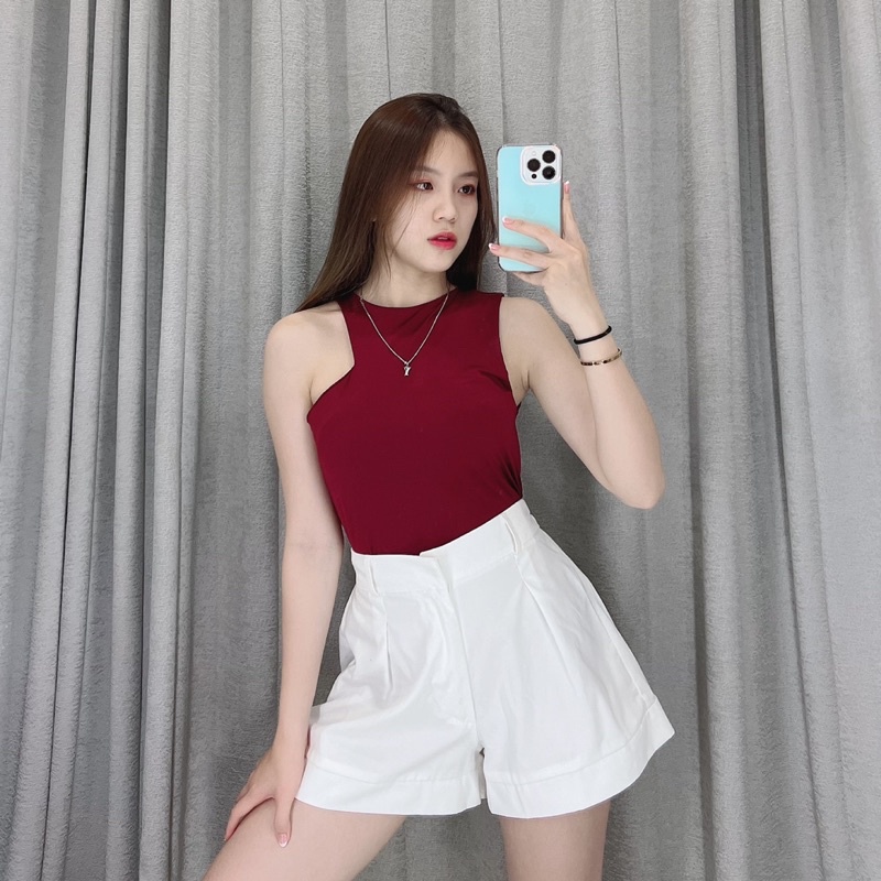 Tanktop cut side jersey 1698 | Tanktop crop korea