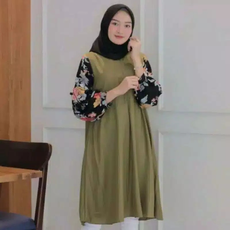 ROSA TUNIK CANTIK LUCU/ATASAN MUSLIMAH/TUNIK MUSLIMAH /BAJU  TUNIK TERBARU