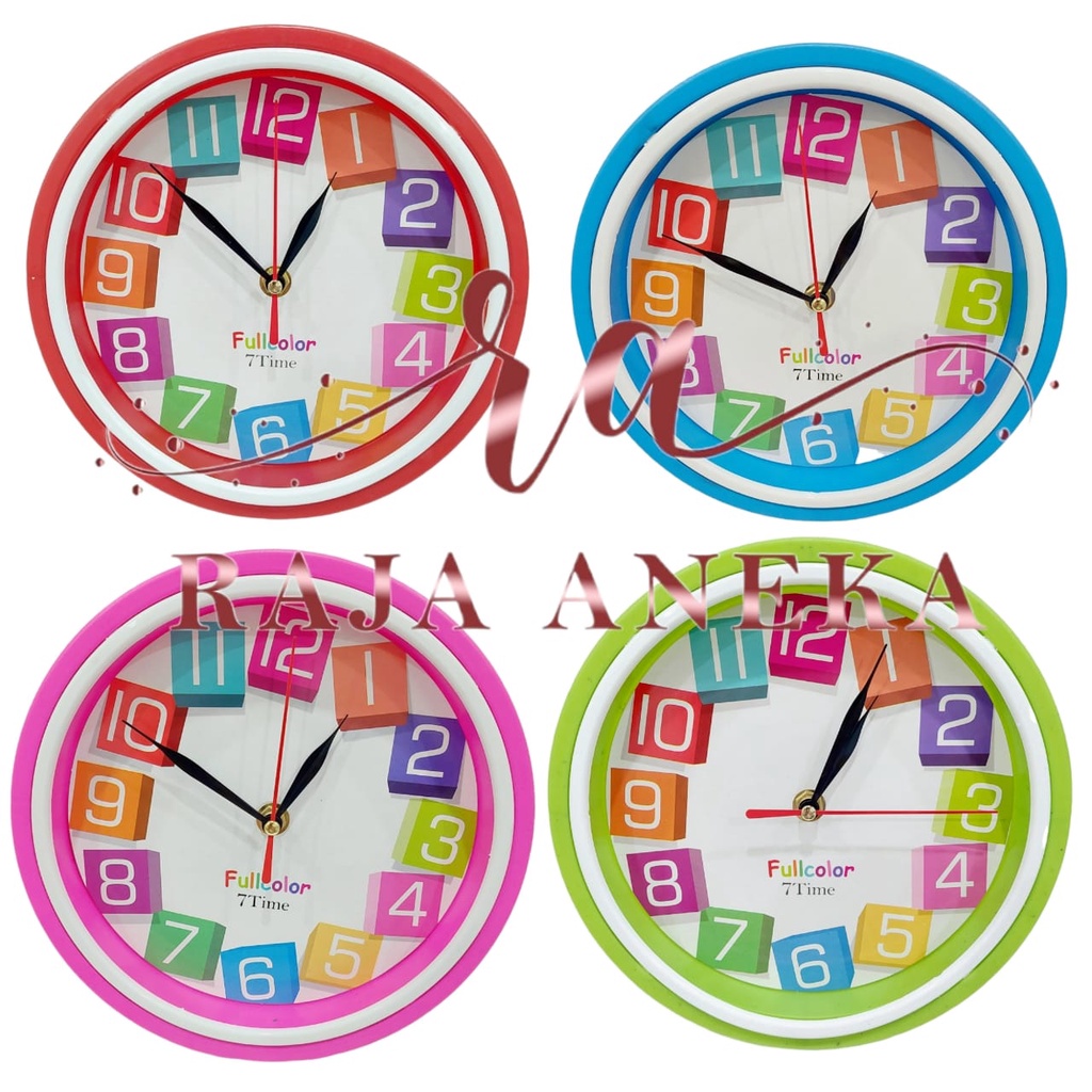 Jual JAM DINDING FULL WARNA COLOURFULL PASTEL COLOUR 288 FC MEJA DAN