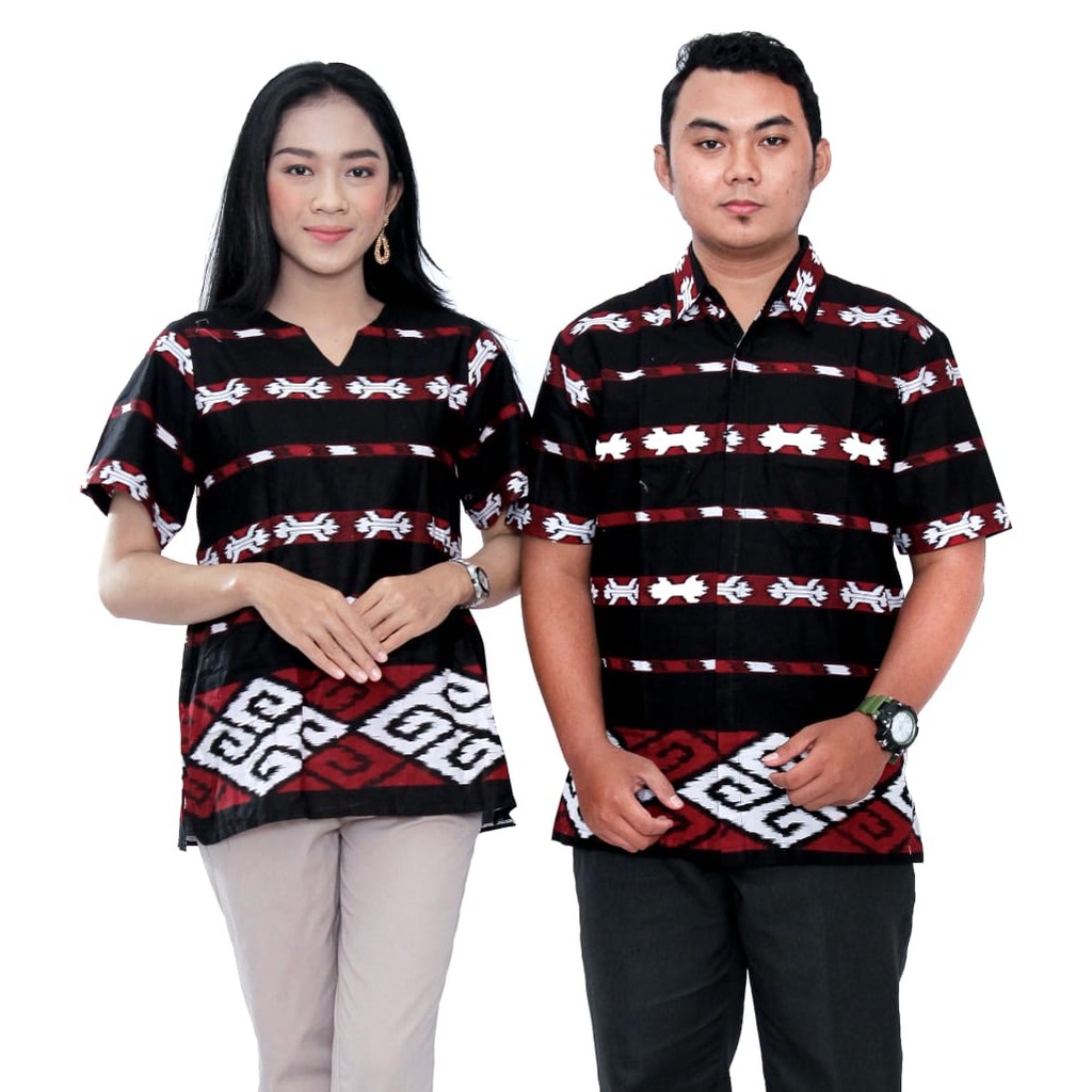 Couple Batik Blouse Atasan Kemeja Pria Modern Size S-M-L-XL-XXL-3L-4L-5L By Batik Dua Putri