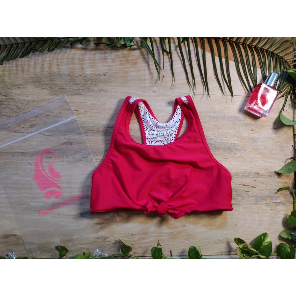 bra sport justice merah brokat/JUSTICE SPORT BRA/MINISET ANAK