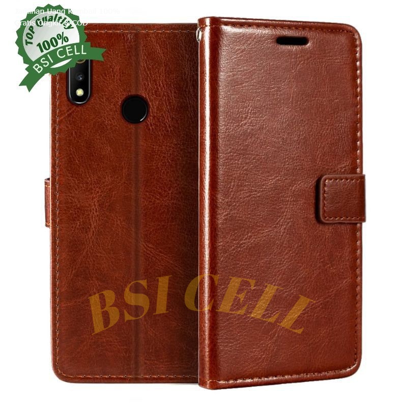REALME 3 Rmx 1821, 3pro Rmx 1851 Realme C1 Rmx 1811 LEATHER CASE SARUNG HP DOMPET KULIT FLIP COVER C
