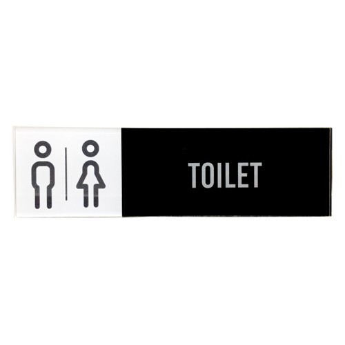 

(TERLARIS) Acrylic Rectangle Sign TOILET 28 x 8 cm