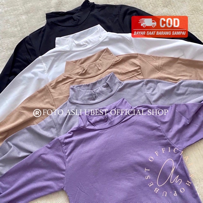 TERMURAH BISA COD RAYON MANSET KAOS WANITA /  Manset Baju muslim / inner wanita muslim / Manset turtleneck / Atasan baju