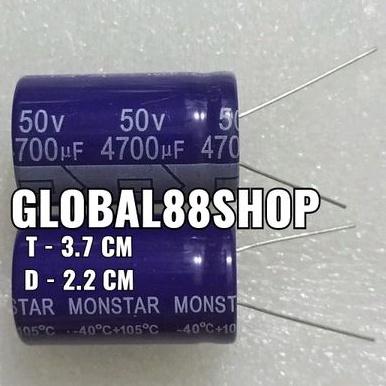 ELCO 4700UF/50V 4700UF 50V KAPASITOR 4700 50V 4700/50V MONSTAR