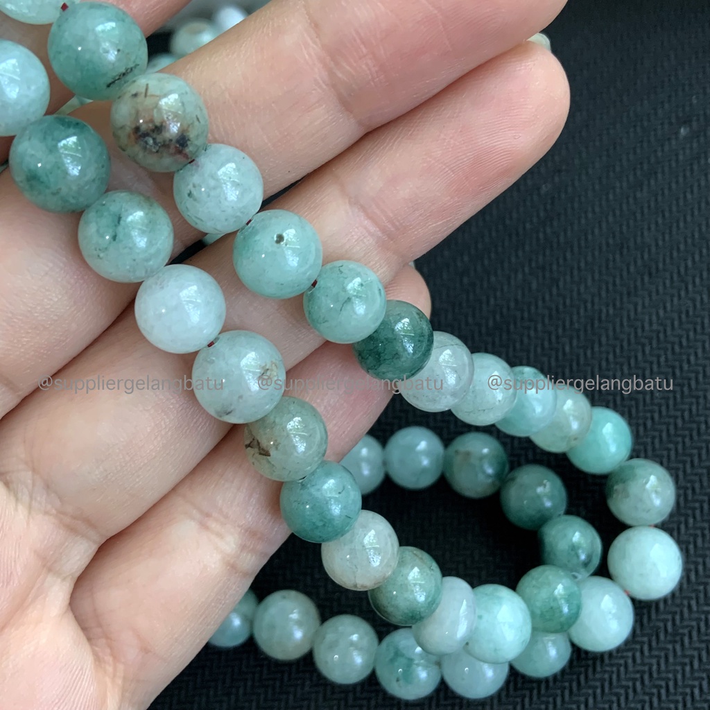 tasbih batu BLUE AMAZONITE 10mm 99 butir premium tasbeh badar BIRU